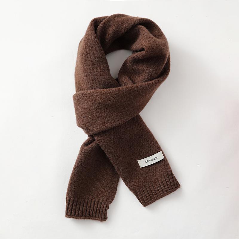 Dziecięcy szalik z dzianiny 100% wełny, uniwersalny komin w stylu koreańskim dla chłopców i dziewcząt, idealny na jesień/zimę.
