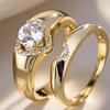 Klassieke koperlegering zirkoon ring dames sieraden bruiloft belofte feest cadeau