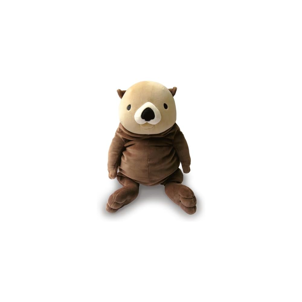 

Morisaka Global Mochirakko L Plush Raccoon 22x22x30cm Soft Touch Cute Animal Mochi Series