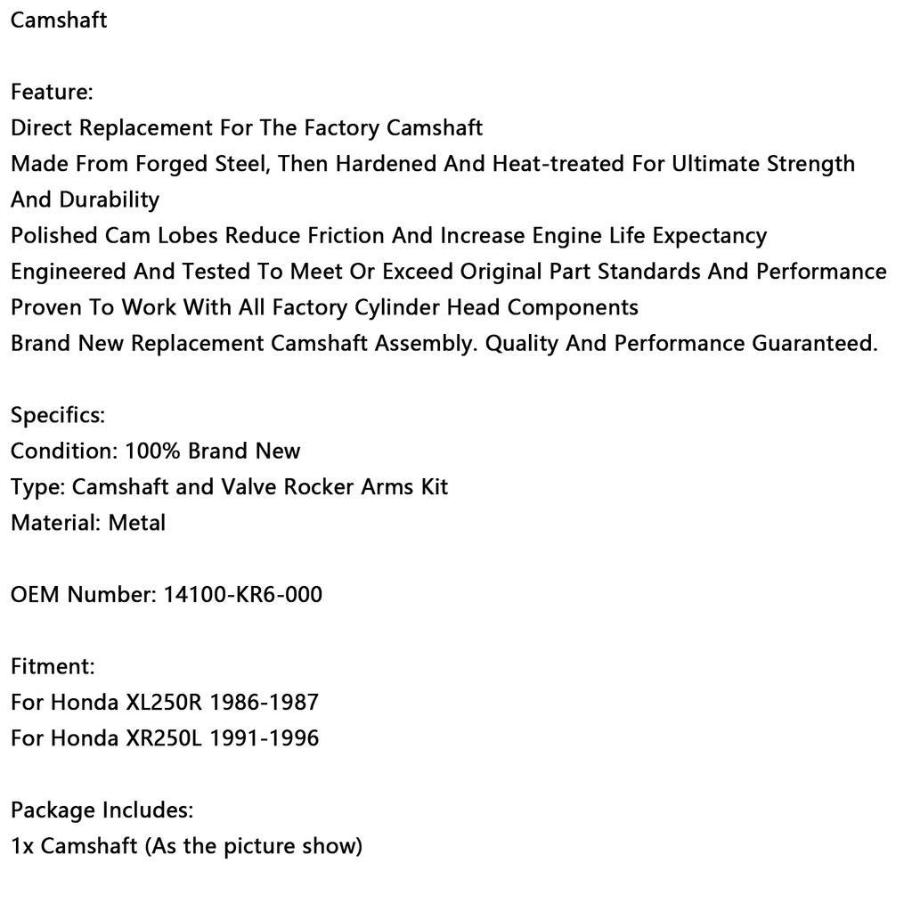 14100-KR6-000 Camshaft Rocker Arm For Honda XL250R XR250L 1986-1996