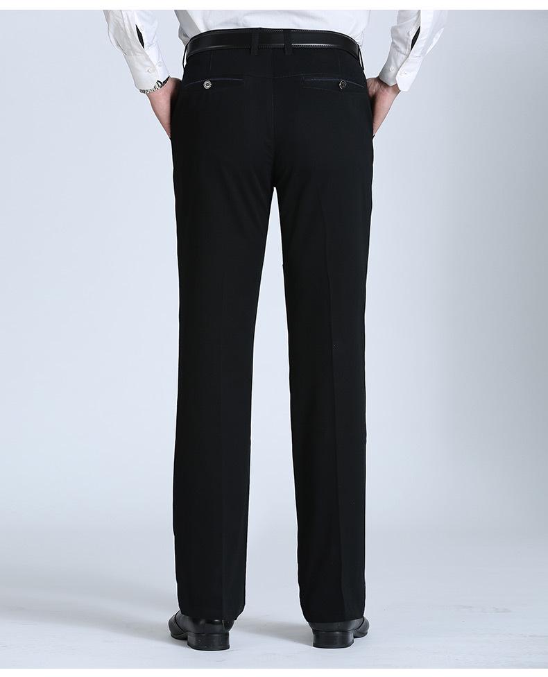 Men's Summer Cotton Casual Pants – Lightweight, Mid-Rise, Straight-Leg, Suitable for Middle-Aged and Elderly