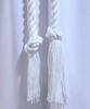 Kileutimuka Embroidered Black Rope Wide Pants White
