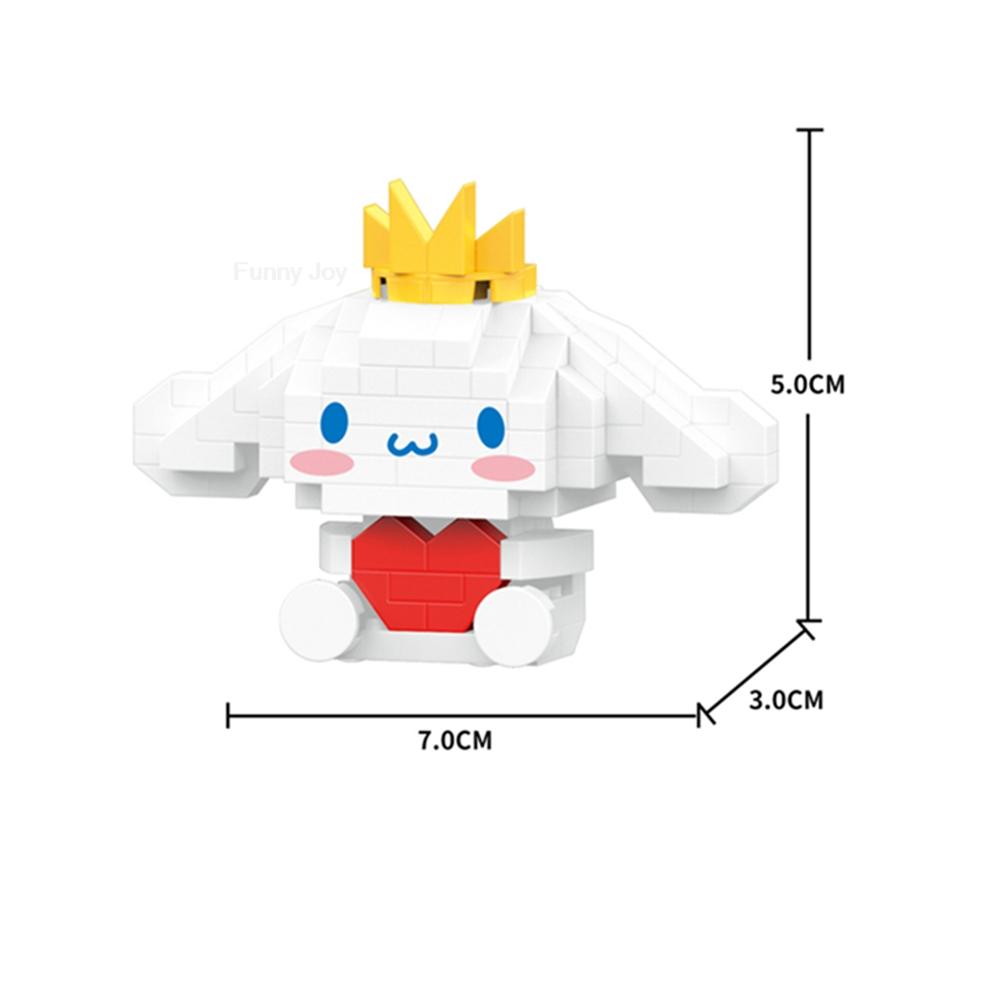 Cartoon Anime  Blocks Kuromi My Melody Cinnamoroll Mouse Building Blocks Doll Toy Kids Birthday Gift