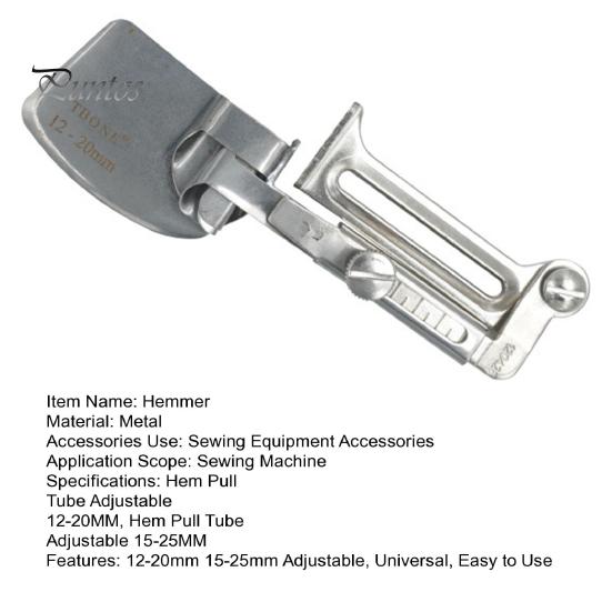 Sewing Rolled Hemmer Foot Set Upgraded 12-20mm 15-25mm Adjustable Universal Beginner Sewing Equipment