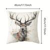 Deer Patterned Pillow Covers Office Car Sofa Bed Cushion Cover Home Bedroom Decoration