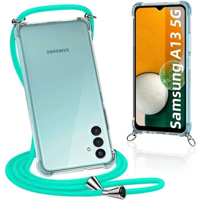 Coque - BOOLING - pour Samsung A13 5G - AntiChoc - Souple - Cordon de Serrage Vert