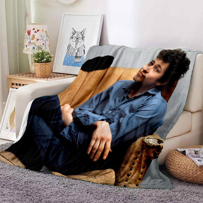 Retro Cool B-Bob Dylan Merchandise Blanket Fleece Home Popular Singer Throw Blanket Cozy Ultra-Soft for Couch Quilt