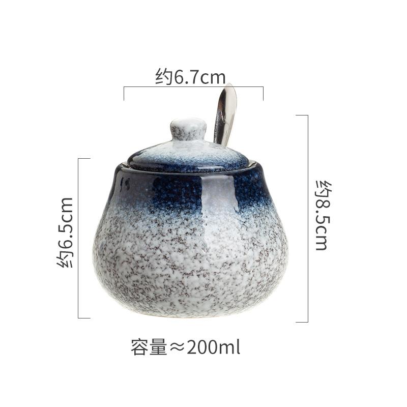 Ceramic Seasoning Jar Set Spice Jar Seasoning Bottle Salt Shaker Spice Container Seasonings Box Kitchen Organizer Storage Jar