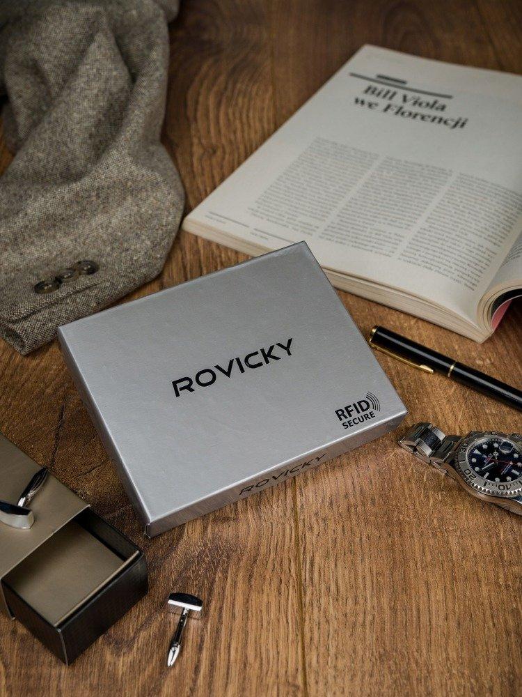 Leather, Two-tone Vertical Wallet - Rovicky