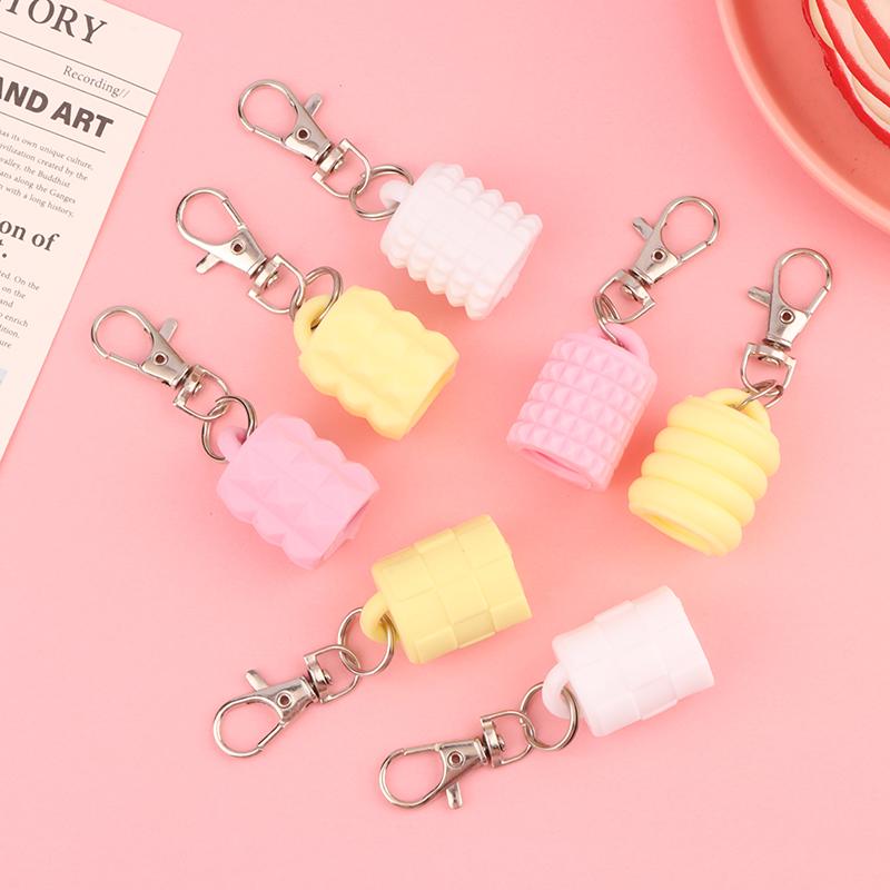 1/3 Pcs Silicone Lip Gloss Keychain Caps For Women Travel Convenient Beauty Product Accessories Travel Makeup Tool Accessory