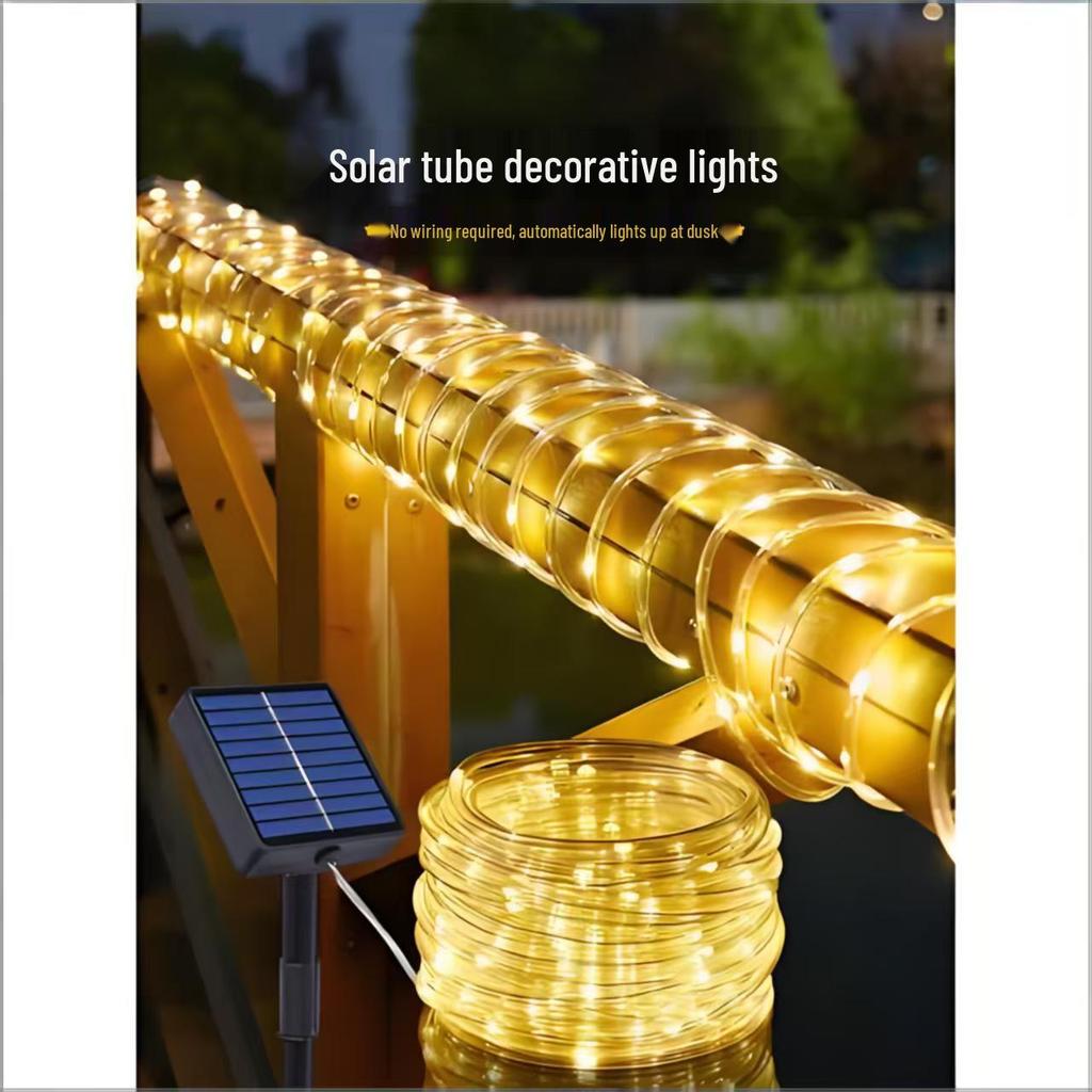 Colorful Outdoor Rainproof Solar String Lights - Copper Wire, Balcony, Tree, Courtyard Decoration