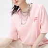 FILA Fusion Sports Lifestyle Series Casual Printed Round Neck Short Sleeve T-Shirt Unisex Tops Youth-Pink T11U126110FPK