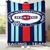 Retro M-Martini Racing Livery Biker Garage Moto Soft Flannel Throw Blanket,Cozy Warm Blanket for Bed,Sofa,Living Room,Picnic