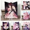 Dark Anime P-Puella Magi Madoka Magica Throw Lightweight 240g Flannel Blanket Soft Skin-friendly for Summer Cooling