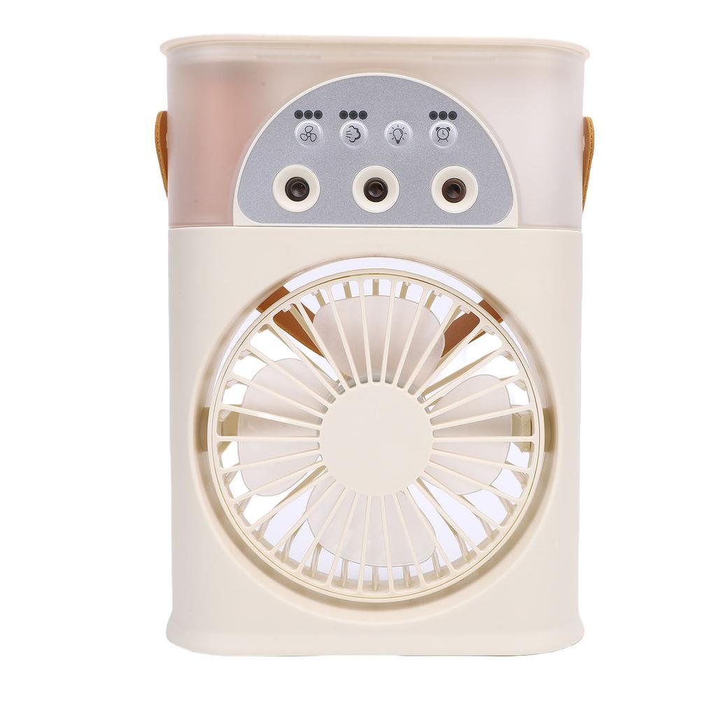 Portable Air Conditioner Fan Quiet 4000mAh Rechargeable USB Personal Air Cooler with 3 Speeds 3 Spray Nozzles for Home
