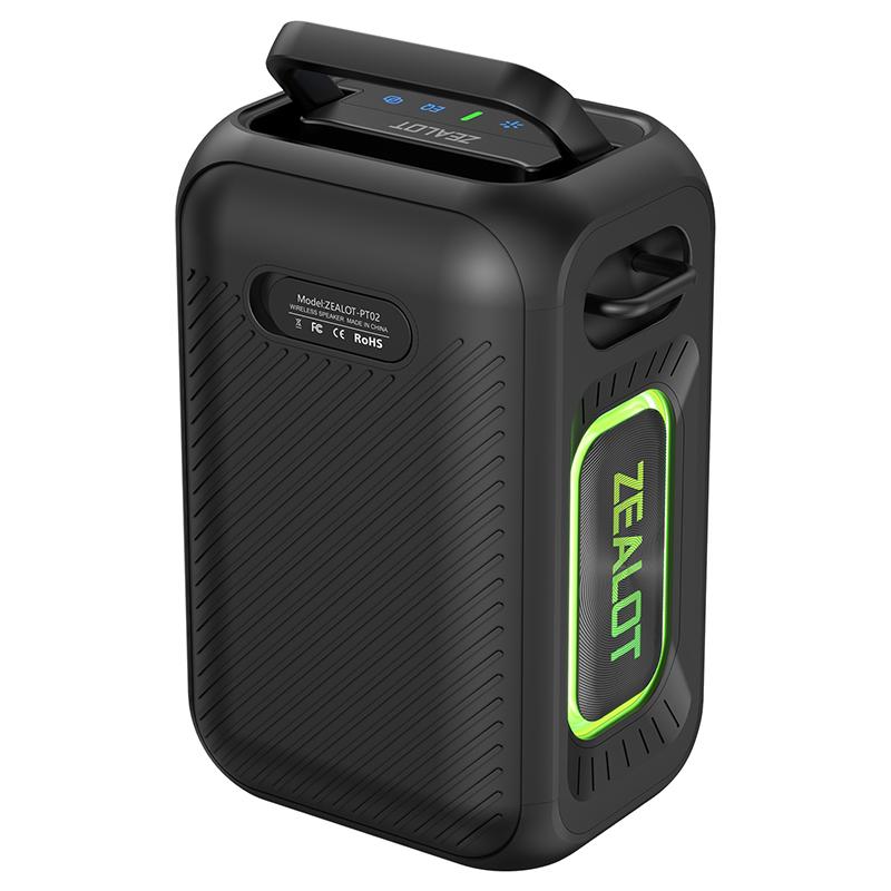 OEM ODM Portable Smart Wireless Speaker Big Power for Party Outdoor Waterproof ZEALOT Speaker PT02