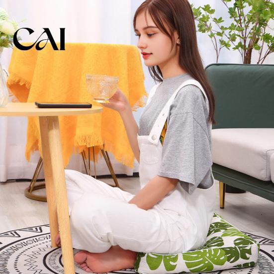 Universal Chair Cushion for Home Office Modern Stylish Cushion, Ultra Soft Square Geometric or High-elastic PP Cotton Pad Plant Prints, 15.75"x15.75"