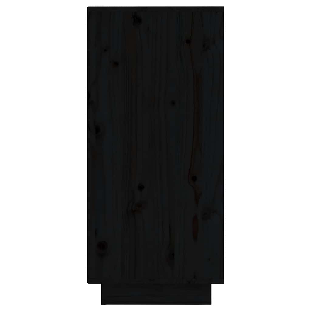 vidaXL Sideboards 2 Stk. Schwarz 31,5x34x75 Cm Massivholz Kiefer