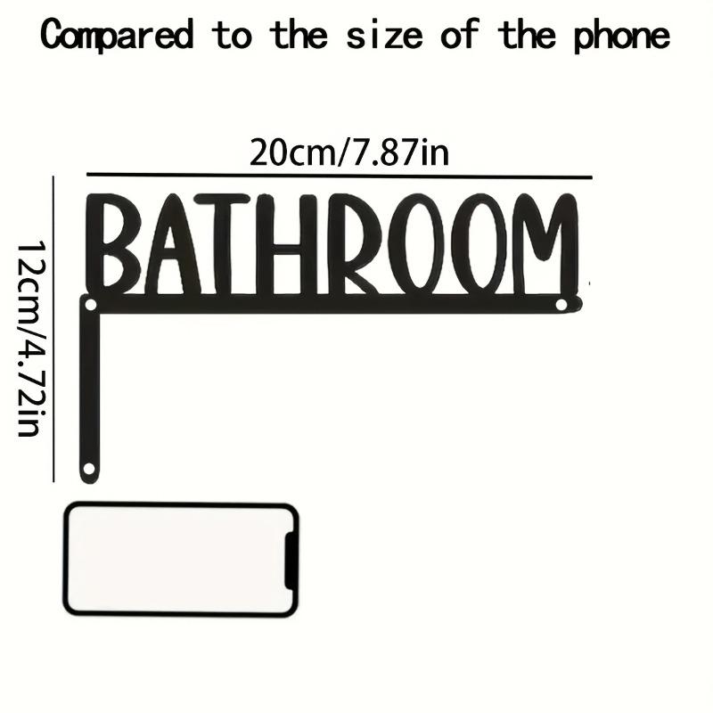 A Metal Bathroom Sign Wall Hanging a Corner Sign for Bathroom Door Frames Used for Home Decoration