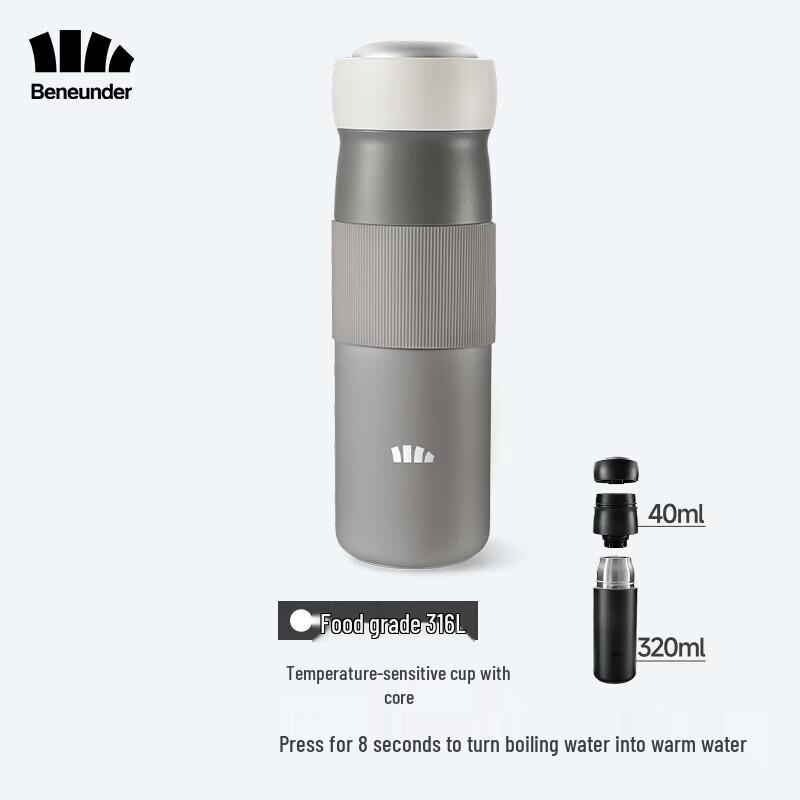 Beneunder LC002 Ceramic Coated Insulated Coffee & Tea Cup, 400ml