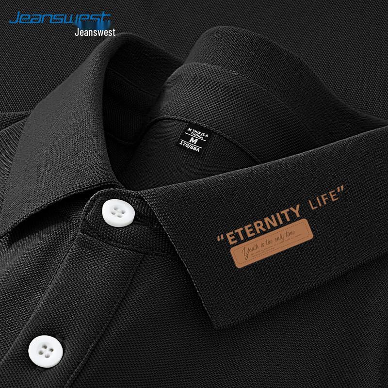 Мужская пике-футболка поло с коротким рукавом Jeanswest XL чёрный