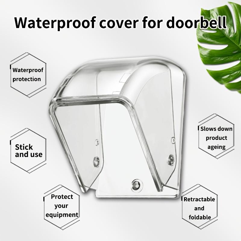 1 Stück Transparente Wetterfeste Türklingelabdeckung - Teleskopierbares Faltbares Design für Einfache Installation | Regen- & Spritzwasserschutz | Universelle Passform