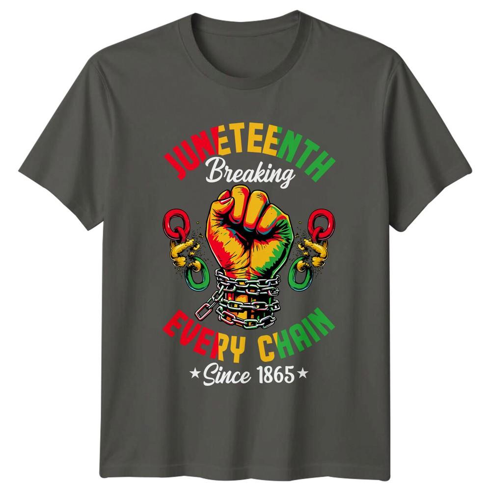 Juneteenth Breaking Every Chain Since 1865 Unisexs TShirt Unisexs Graphic Tee S