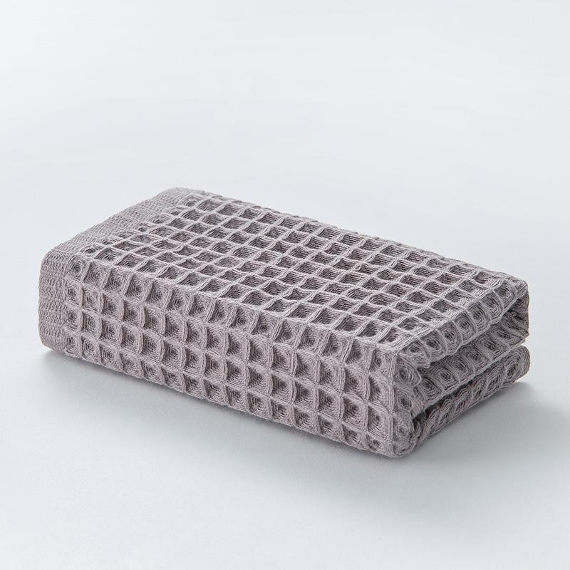 

Вафельное японское полотенце из чистого хлопка, простое хлопковое полотенце для лица, впитывающее воду и легкое в высыхании, полотенце для взрослых 34*74