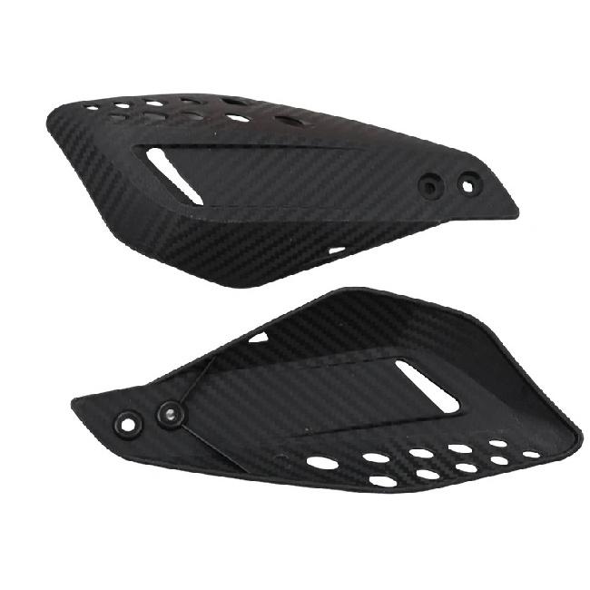 LINGQI Carbon Fiber Texture Universal Handlebar Protector Handguard Fit for Dirt Bike Front Brush Guard Bar Handle Protector