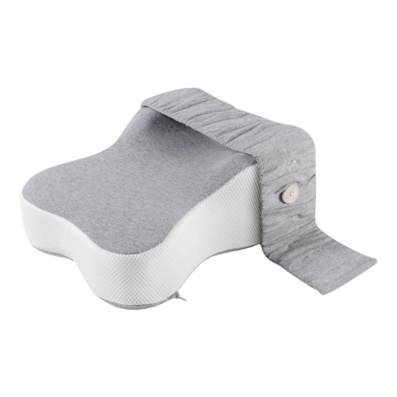 Orthopedic Knee Support Pillow Breathable Washable Cover Memory Foam Thigh Cushion for Resting and Side Sleeping