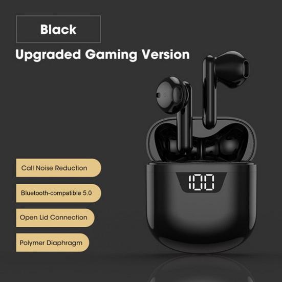 

1 комплект беспроводных наушников Semi-in-ear Power Digital Display Type-C HiFi 5 Bluetooth-совместимые музыкальные гарнитуры