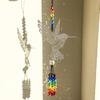 Hummingbird Sun Catcher, Refracted Colored Light Decorative Wall Hanging, with Glass And Metal Pendant for Window Bedroom Balcony Decor