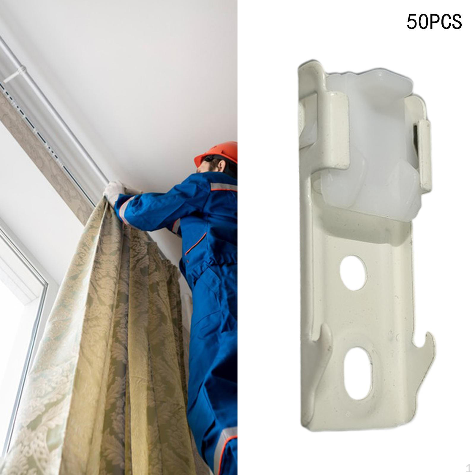 

50 шт. Кронштейн для крепления карниза для штор, настенное крепление, потолочное крепление Cream White