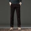 High-End Business Casual Stretch Corduroy Dad Pants for Men, New Autumn and Winter Thickened Long Pants for Middle-Aged Men