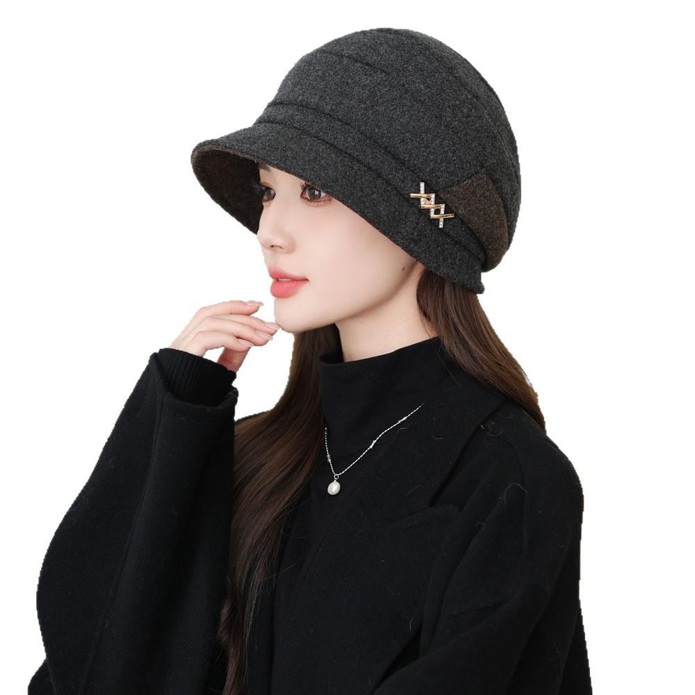 Versatile Peaked Cap Women'S Season Heap Hat Middle-Aged And Elderly Mother Elegant Temperament Fisherman Hat