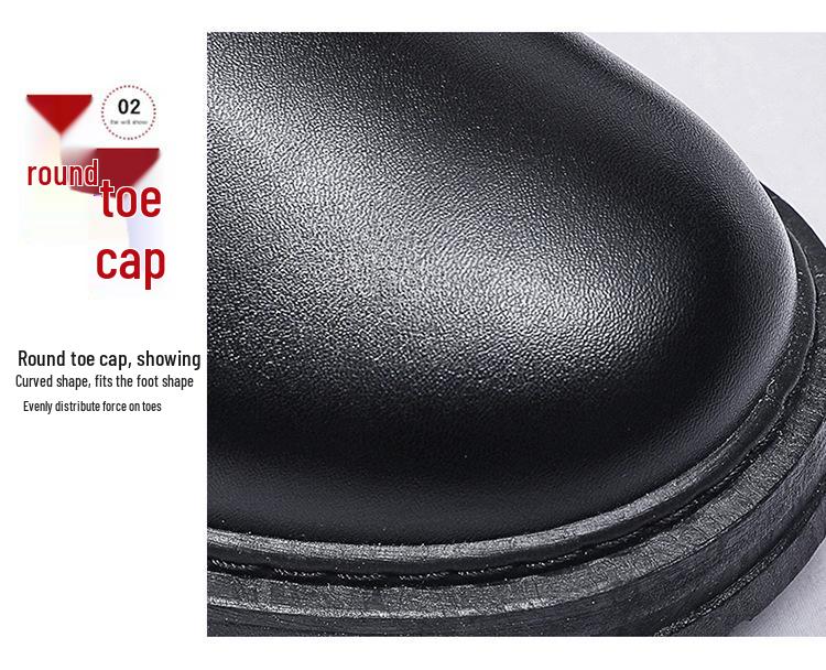 Pánské voděodolné černé kožené kuchařské & skate boty - Prodyšný korejský styl