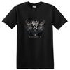 Black Angel Wings Graphic T Shirt with Lightning Design for Dark Aesthetic Tee