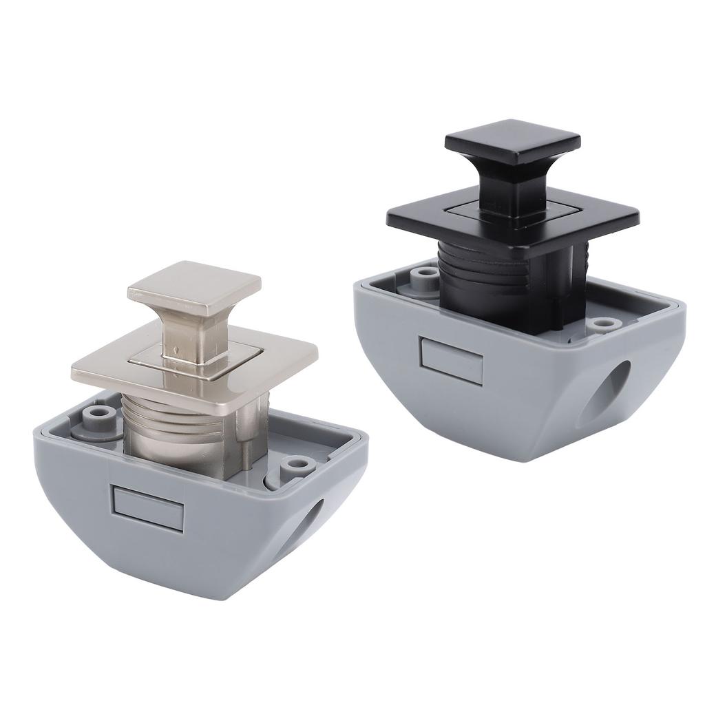 Keyless RV Push Cabinet Locks Zinc Alloy RV Compartment Latch Catches for Yachts Motorhome Caravan C