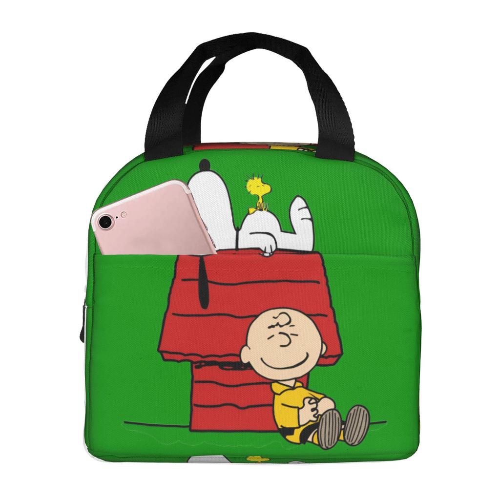 Custom S-Snoopies Portable Lunch Box Women Men Leakproof Manga Thermal Cooler Food Insulated Lunch Bag Office Work