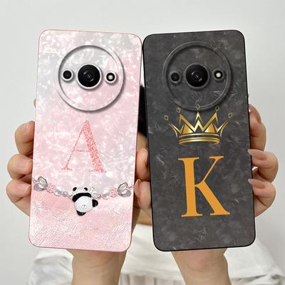 For Xiaomi Redmi A3 Case Xiaomi Redmi A3 Phone Case Fashion Crown Letters Full Package Matte Anti Drop TPU Soft Protective Cover
