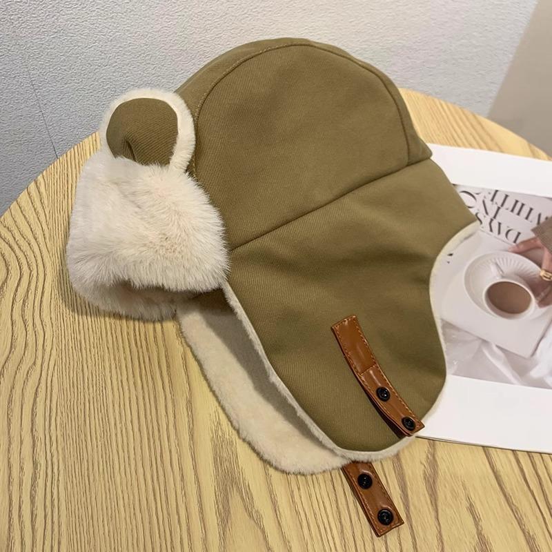 Hat female winter cute ears plush warm thickened student winter riding warm artifact