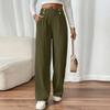 Women's High Waisted Color Flowy Floor-Length Casual Pants for Everyday Wear