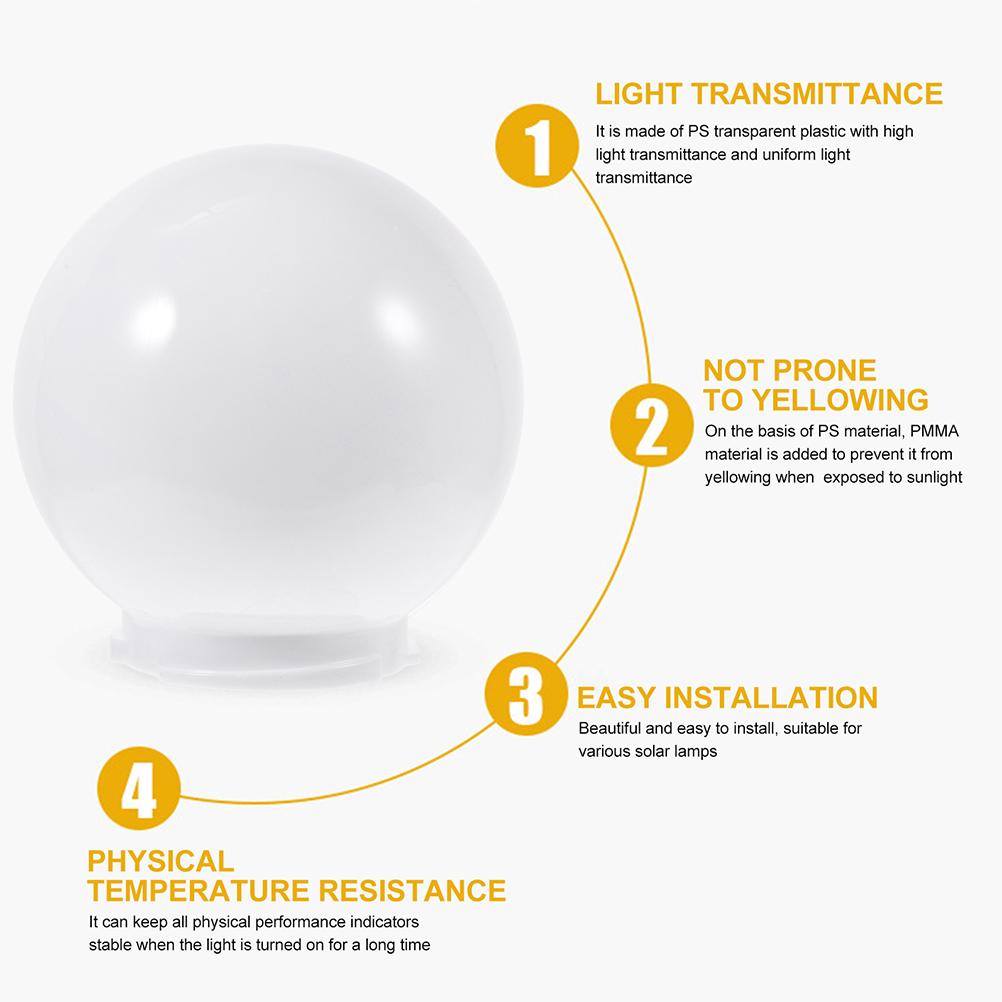 Ball Lampshade Light Fixture Cover Globe Replacement Floor Wall White Dresser Acrylic