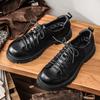 Fashion Men's Shoes Genuine Leather Lace-up Formal Shoes Rubber Sole Luxury Brand Business Office Dress Shoes New Wedding Casual Shoes