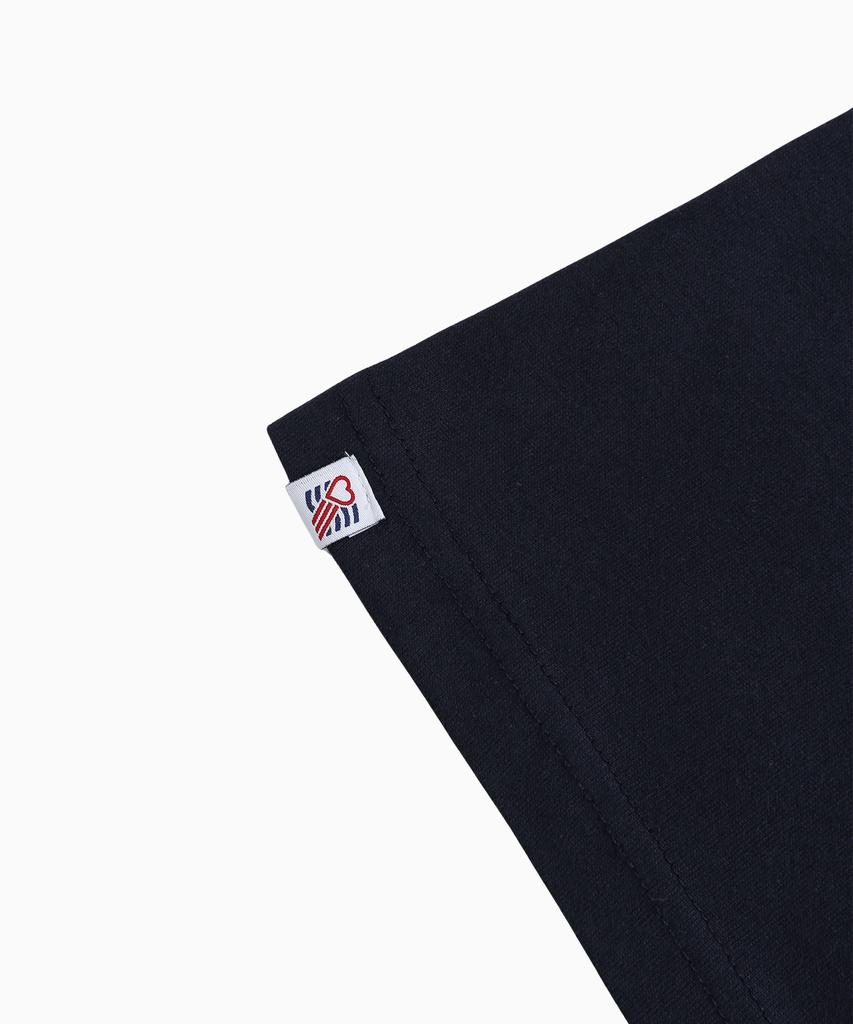 Minasu New Big Hearttrack Graphic T Shirt_Navy
