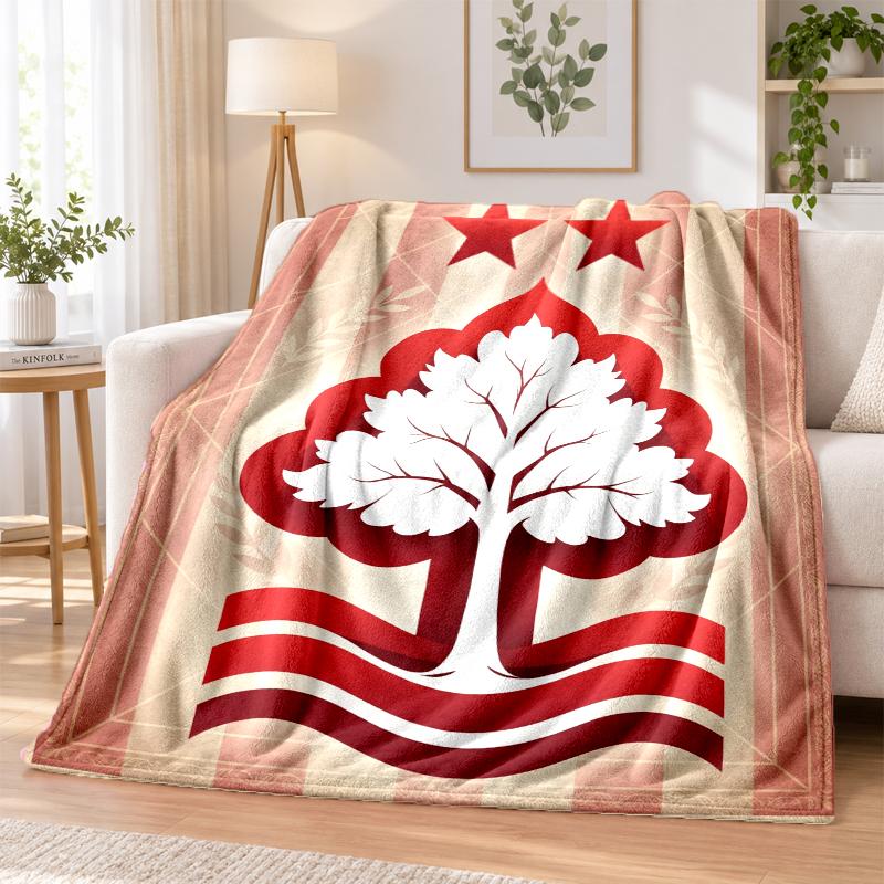 Nottingham Forest Printed Flannel Blanket Warm Comfort Bed Throw For Indoor Home Decoration