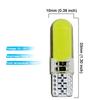 10 PCS T10 W5W LED Bulbs COB 12V 7500K White Car Wedge Side Signal Lights Interior Door Dome Trunk License Plate Lamps Silicone