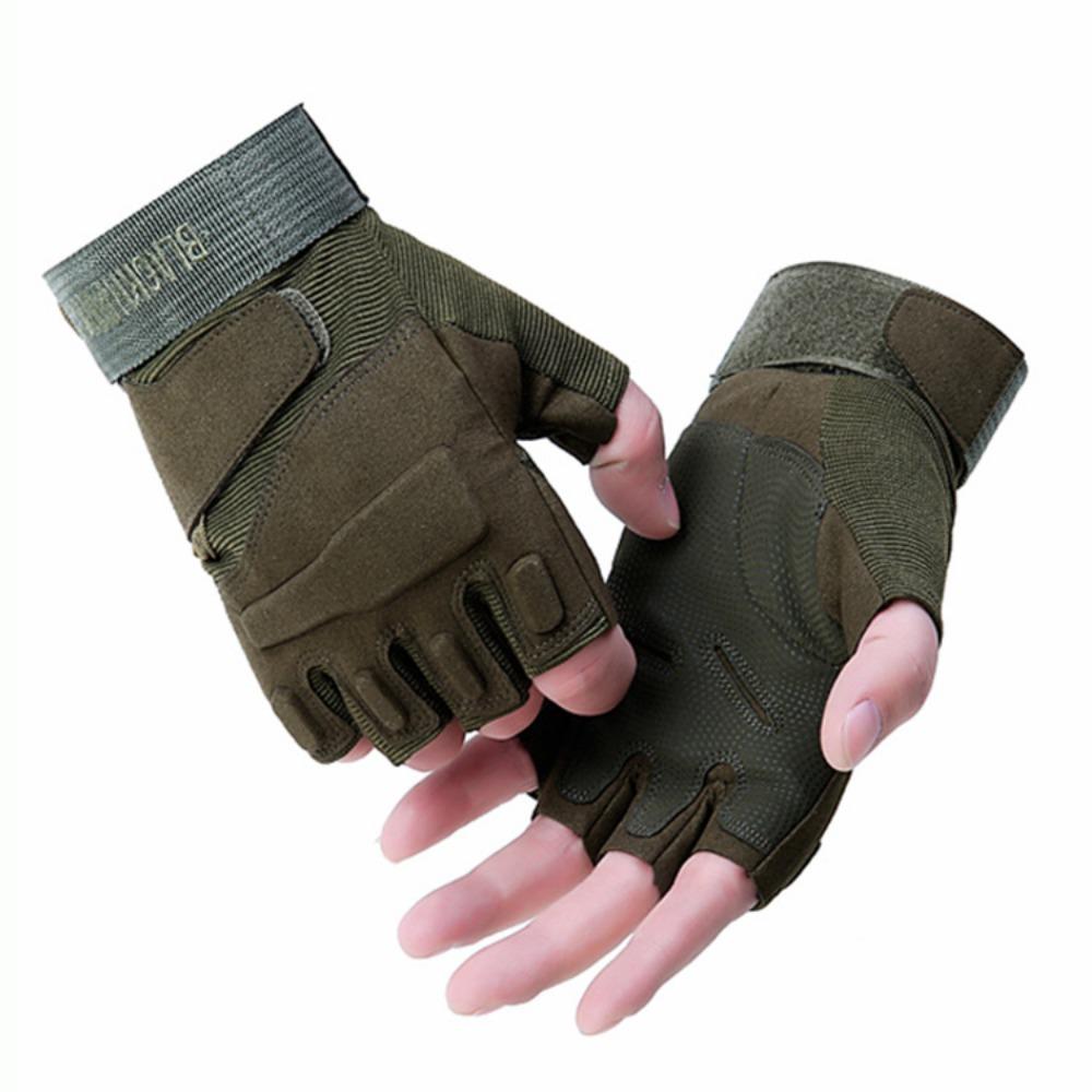 

Тактические перчатки Мужские весенне-летние велосипедные перчатки с полупальцами Снаряжение для спорта на открытом воздухе Боевые перчатки с защитой от порезов M песочный