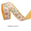 High End Double-sided Printed Floral Print Contrasting Satin Ribbon Handmade Bow Hair Accessory Ribbon Gift