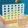 High-quality Wooden Connect Four Toy Interactive Game For Parent-child Bonding
